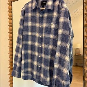 Bonobos Blue and White Checkered Men's  flannel